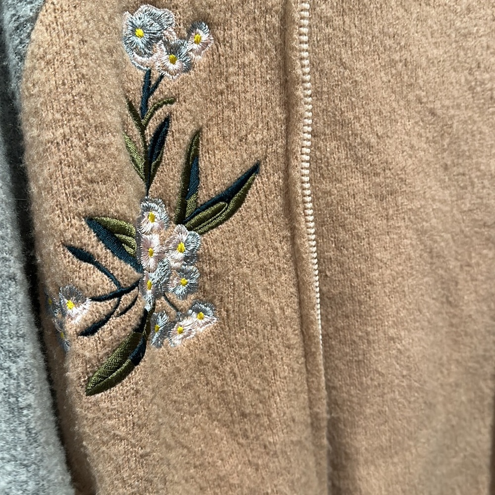 Maeve Varsity Embroidered Bomber Size M - Picture 4 of 8
